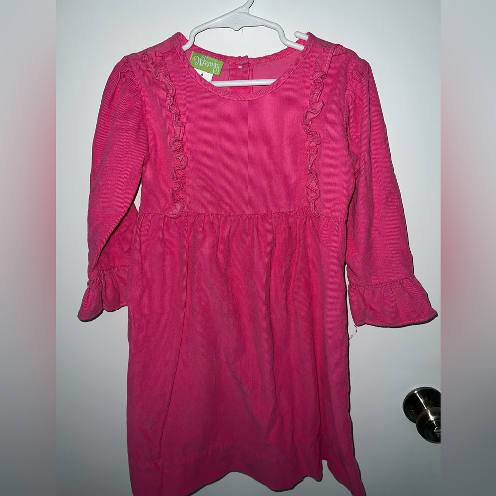 Classic Whimsy Corduroy Olivia Dress in Magenta